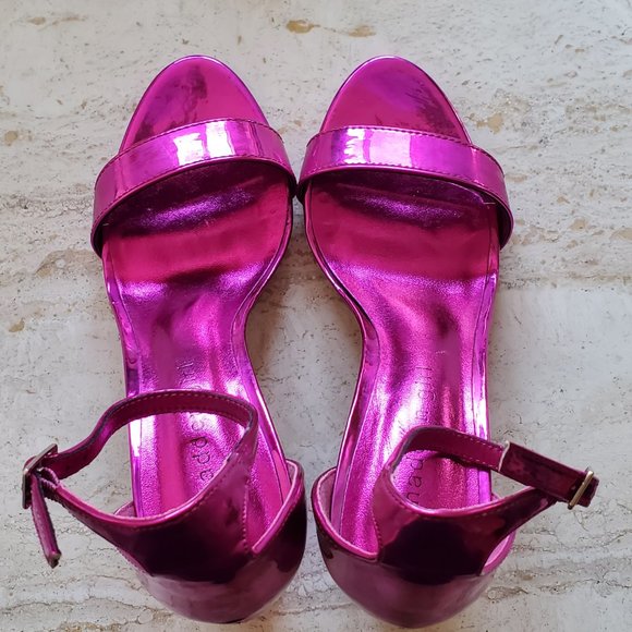 Metallic Pink Madden Girl Stiletto Heels - Picture 1 of 9